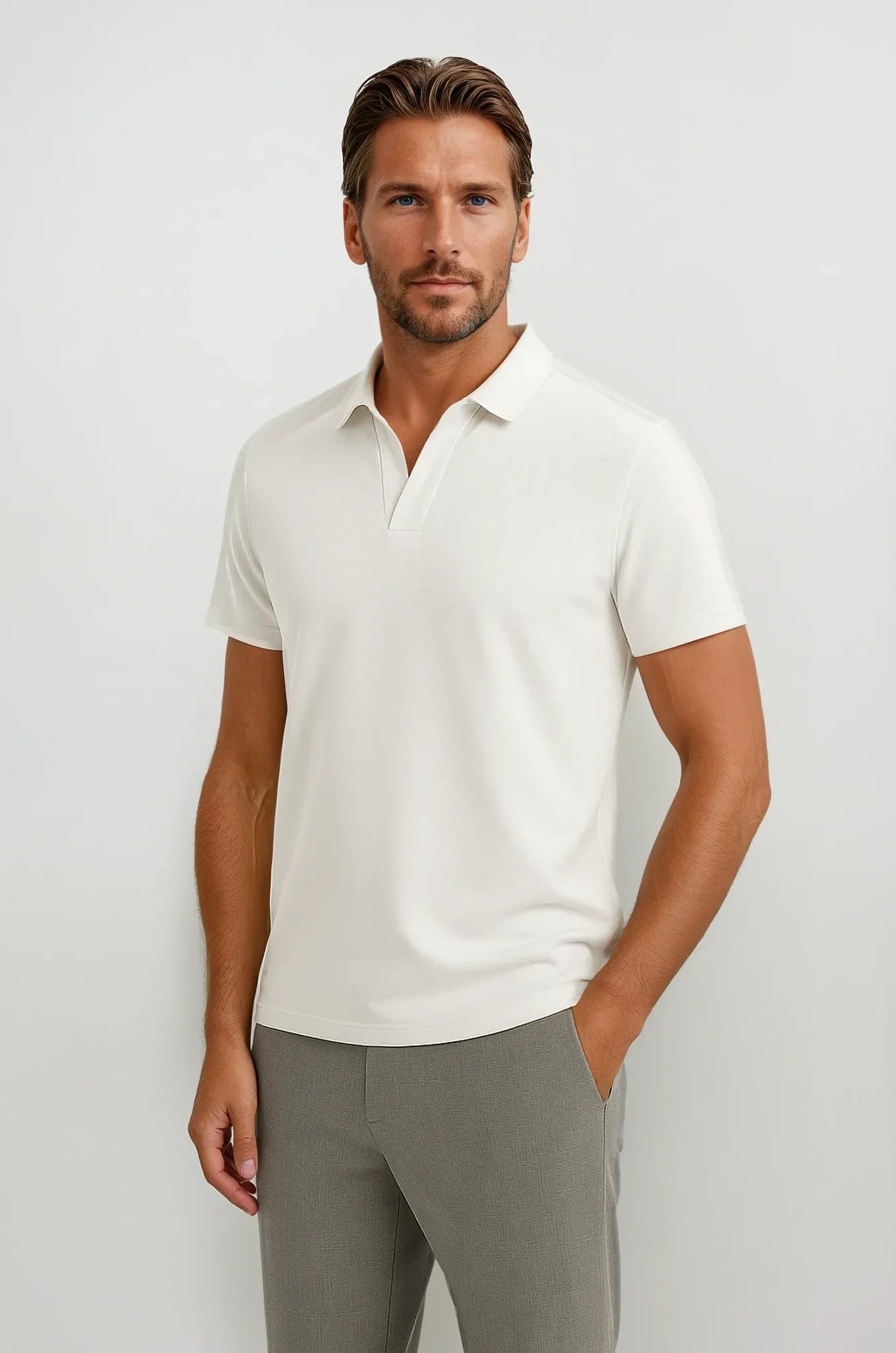 Polo Shirt Mænd i Teknisk Stof Slank Fit - 2XL - Polo skjorter - Valmont Wear