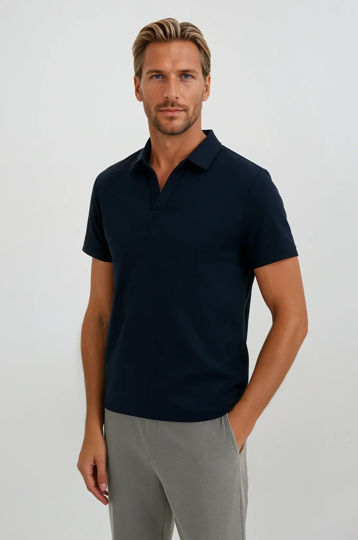 Polo Shirt Mænd i Teknisk Stof Slank Fit - 2XL - Polo skjorter - Valmont Wear