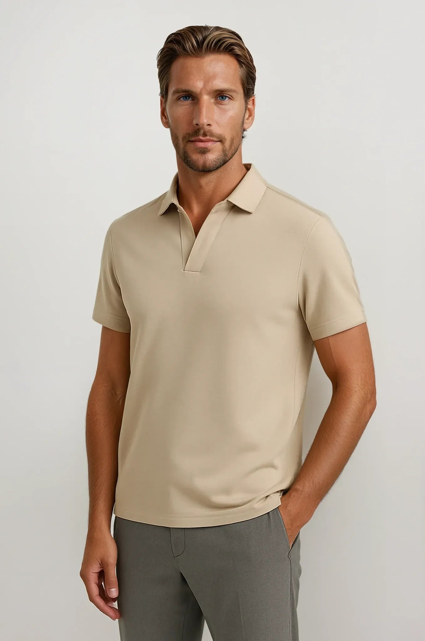 Polo Shirt Mænd i Teknisk Stof Slank Fit - 2XL - Polo skjorter - Valmont Wear