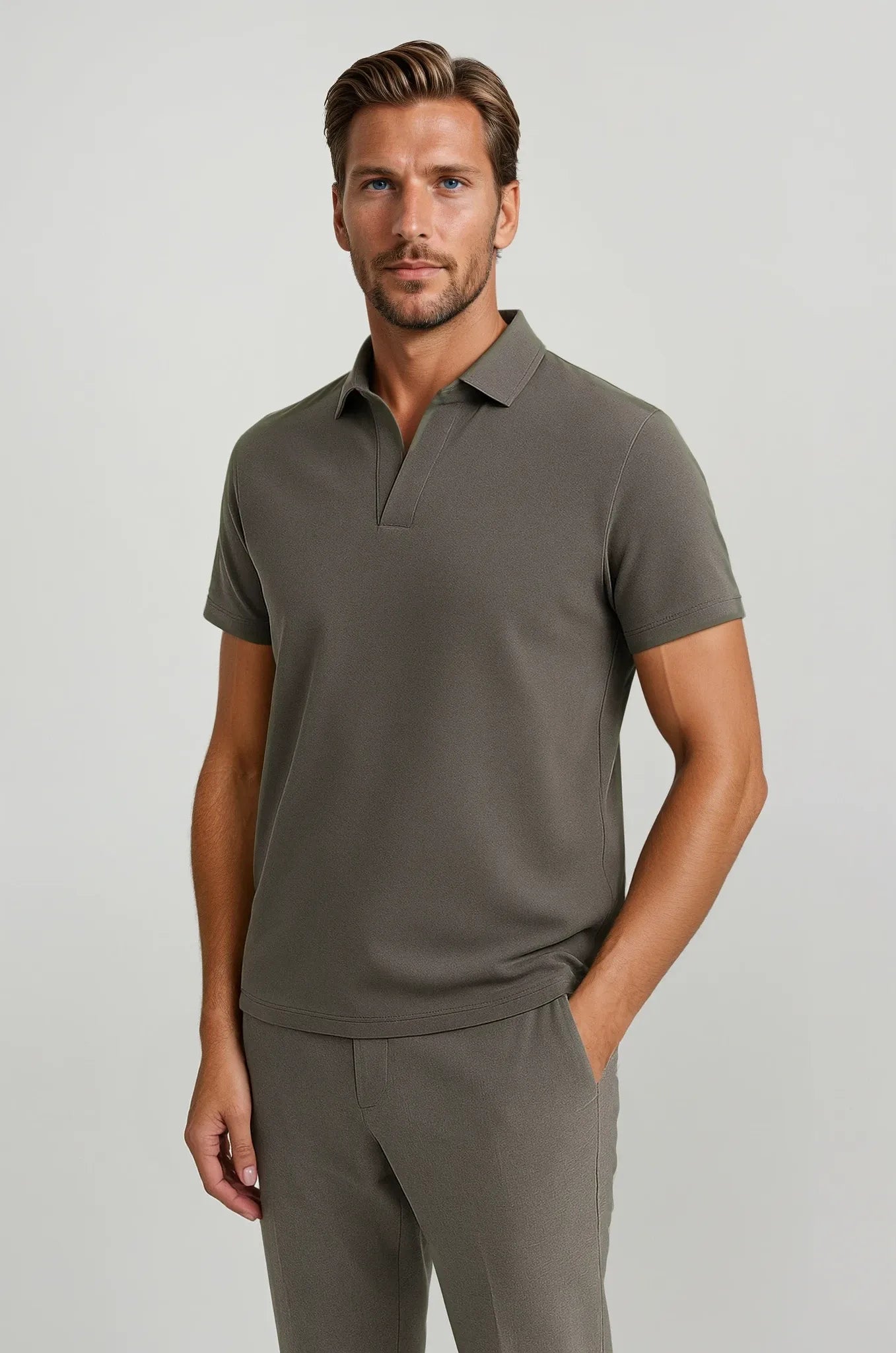 Polo Shirt Mænd i Teknisk Stof Slank Fit - 2XL - Polo skjorter - Valmont Wear