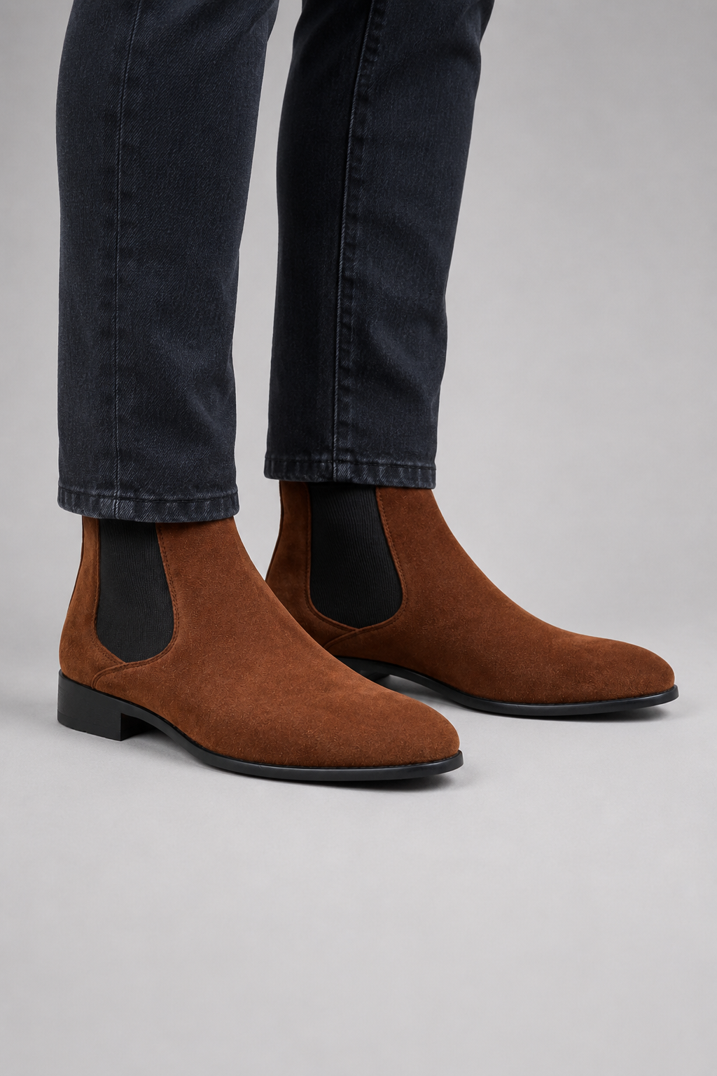 Men's Brown Suede Chelsea Boots – Comfortable Elastic Boots - Premium Quality, Fast Delivery
