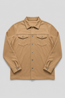 Herre Twill Jakke i Sand Uld - Letvægts Regular Fit, Varm & Komfortabel - Sand - Jakker - Valmont Wear