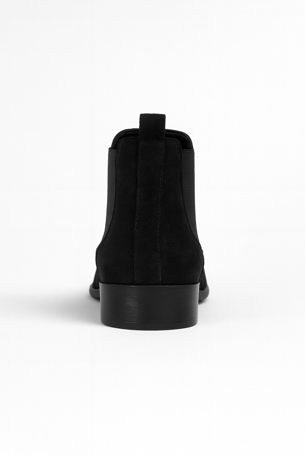 Minimalist Slip-On Chelsea Boots – Sort Ruskind-look, Elastiske Sidepaneler, Flad Hæl - - Boots - Valmont Wear