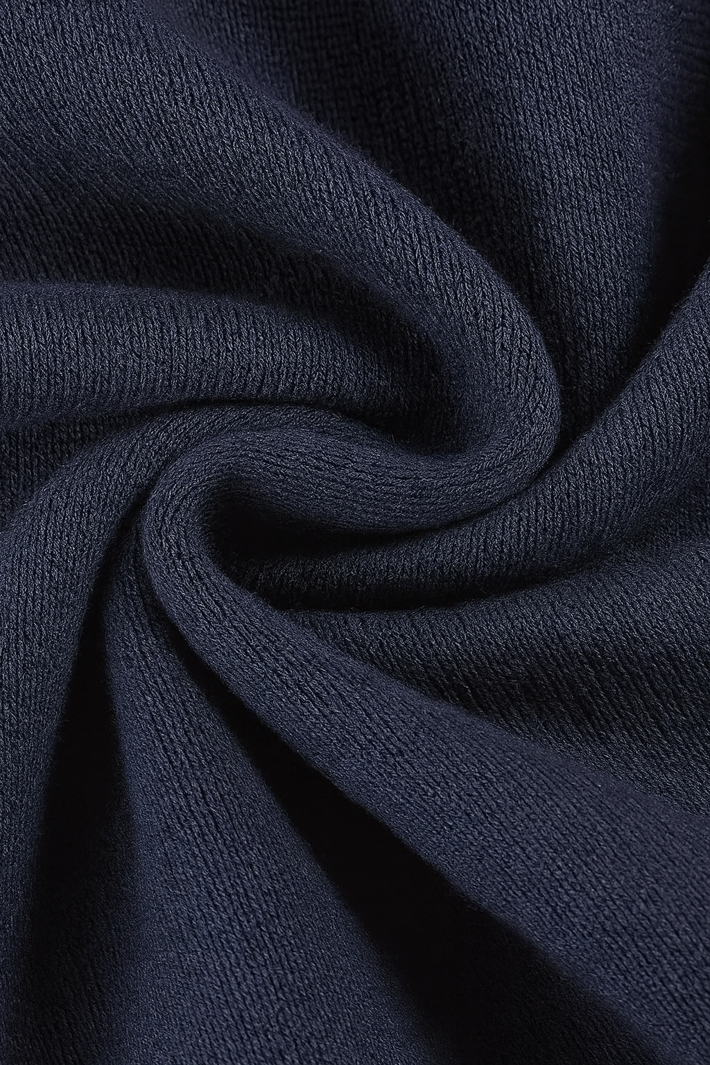Herre Klassisk Crew Neck Pullover Sweater – Ensfarvet, Ribdetaljer, Casual Fit – Navy - - Sweater - Valmont Wear