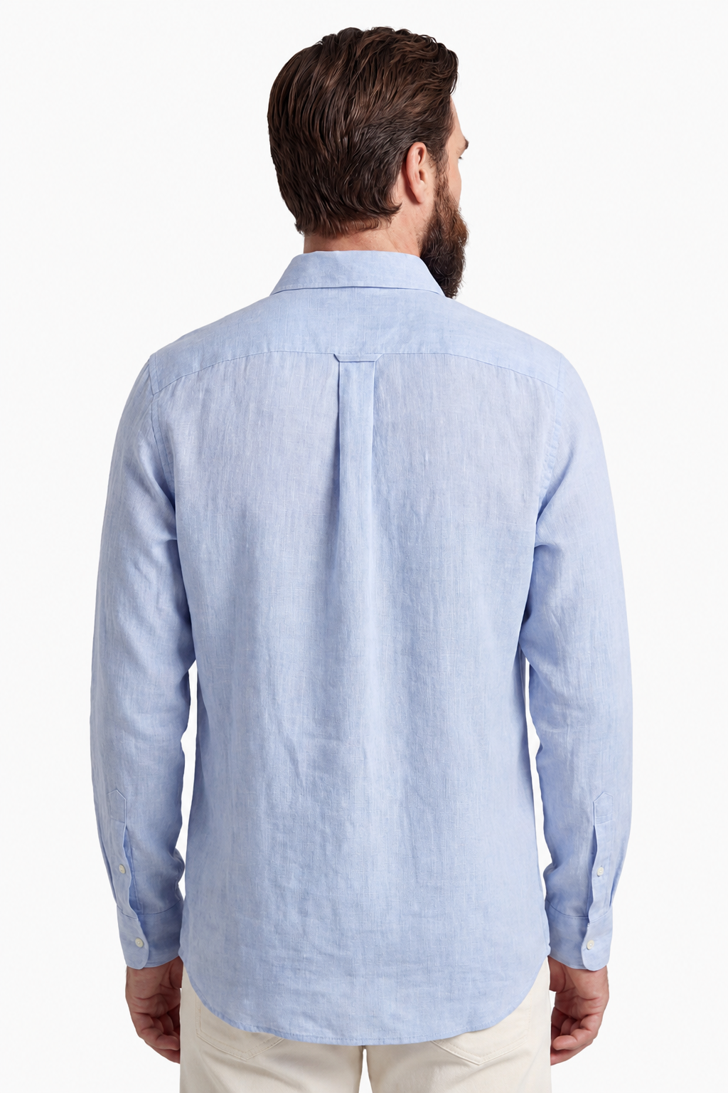 Lyseblå Mikrofiberskjorte til Mænd – Regular Fit i Åndbar Mikrofiber til Sommer - - Linskjorte - Valmont Wear