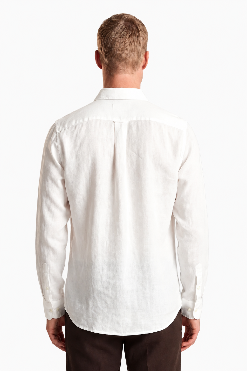 Hvid Mikrofiberskjorte til Mænd – Regular Fit, Åndbar & Komfortabel Mikrofiber - - Linskjorte - Valmont Wear