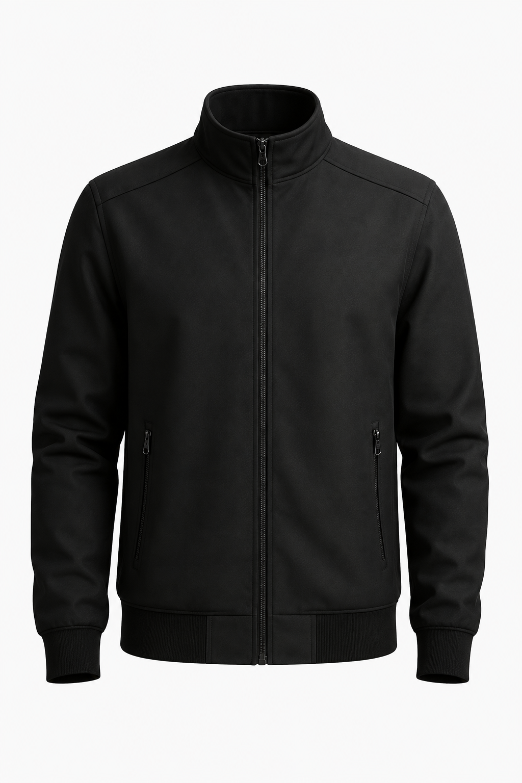 Herre Bomberjakke Sort | Klassisk Regular Fit Jakke i Premium Kvalitet - Black - Bomberjakke - Valmont Wear