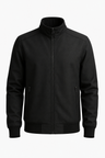 Herre Bomberjakke Sort | Klassisk Regular Fit Jakke i Premium Kvalitet - Black - Bomberjakke - Valmont Wear