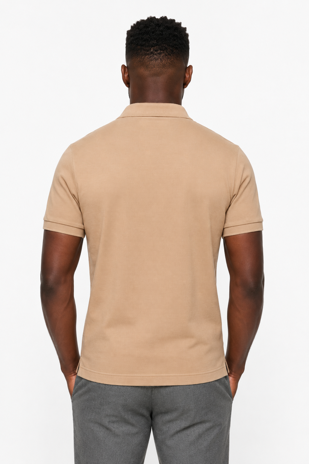 Sandfarvet Hør Polo til Mænd - 100% Hør Sommer Polo - - Polo skjorter - Valmont Wear