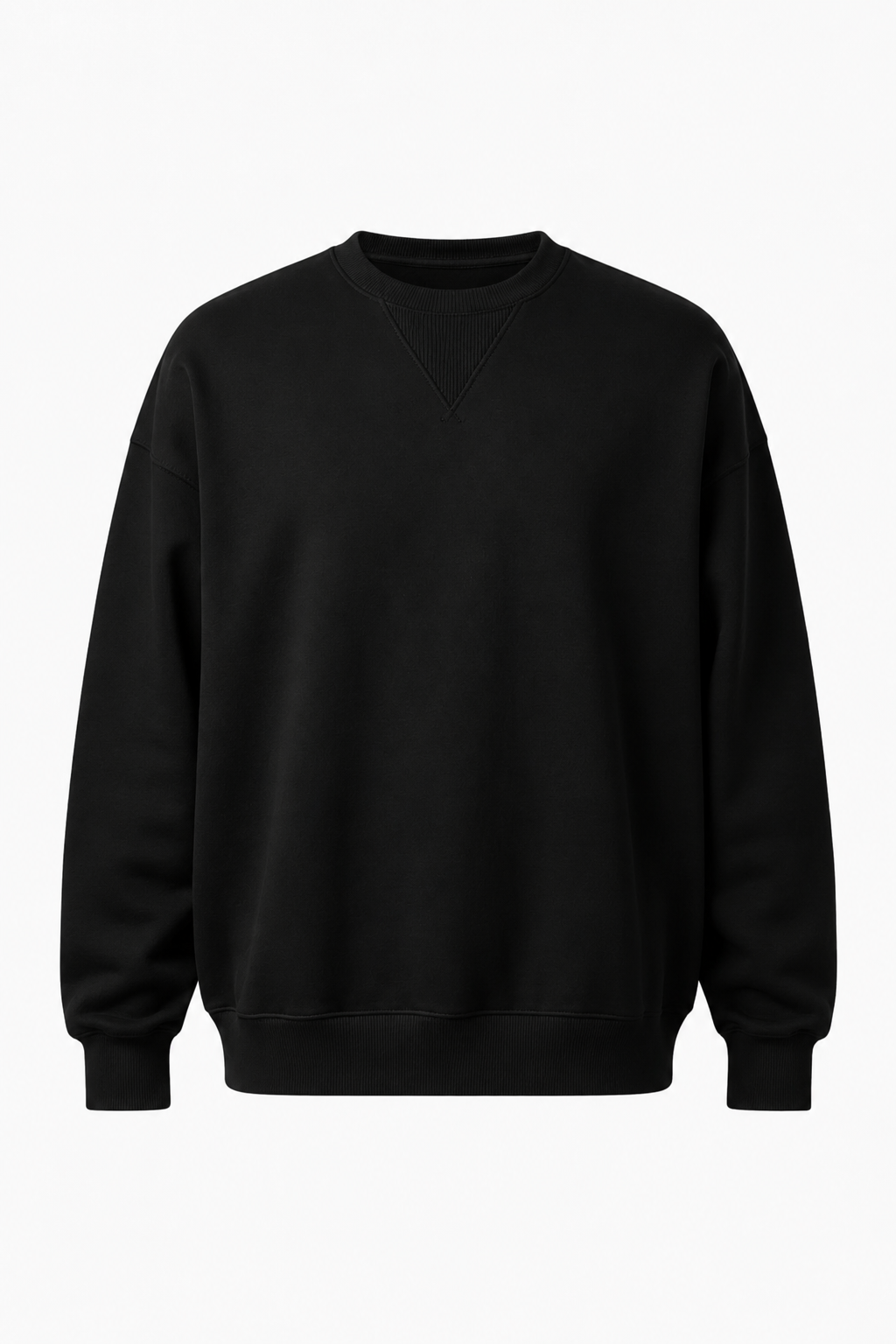 Oversized Striktrøje til Mænd - Sort - Premium Tekstilfiber - Heavyweight Rund Hals - - Sweatre - Valmont Wear