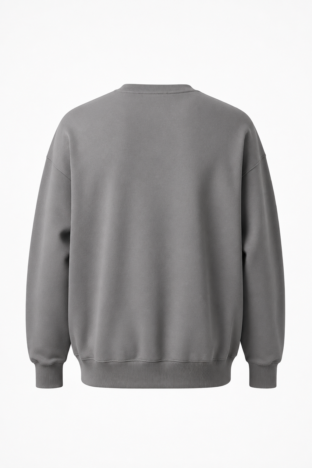 Oversized Striktrøje til Mænd - Grå - Uld - Heavyweight Rund Hals - - Sweatre - Valmont Wear