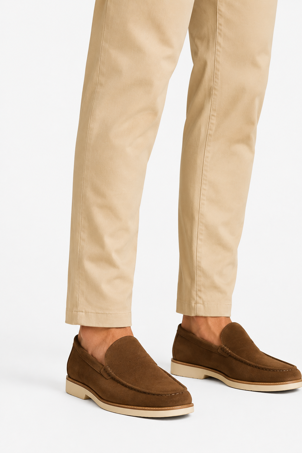 Bukser til Mænd - Beige - Uld - Regular Fit med Snøre - - Pants - Valmont Wear