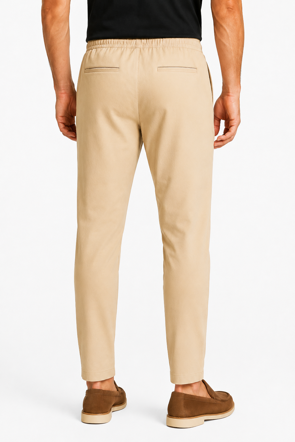 Bukser til Mænd - Beige - Uld - Regular Fit med Snøre - - Pants - Valmont Wear