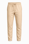 Bukser til Mænd - Beige - Uld - Regular Fit med Snøre - Beige - Pants - Valmont Wear