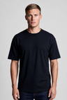 T-Shirt til Mænd - Sort - Blød Bomuldsblanding - Kortærmet Rund Hals - - Herre T-shirts - Valmont Wear