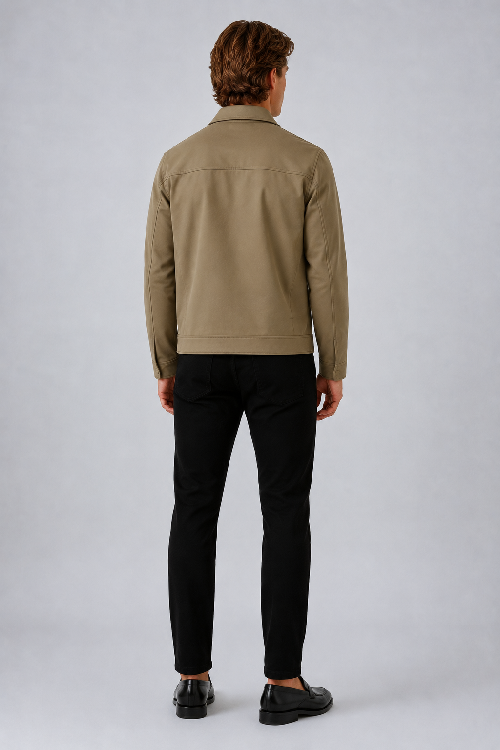Herre Khaki Lynlås Jakke - Regular Fit Bomuld, Perfekt til Hverdagsbrug - - Jakker - Valmont Wear