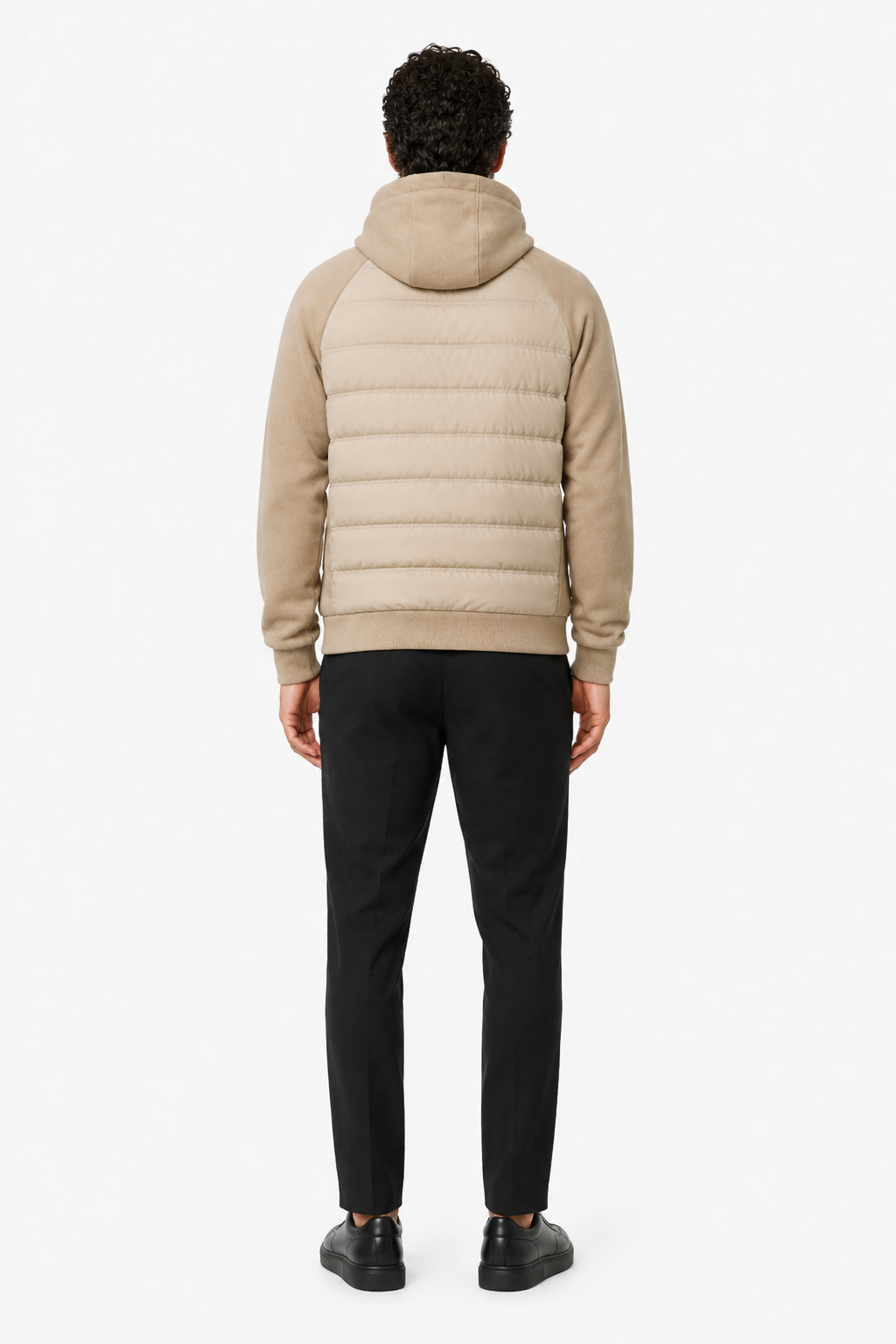 Hættetrøje til mænd i beige strik - Behagelig og løs pasform til fritid - - Jakker - Valmont Wear