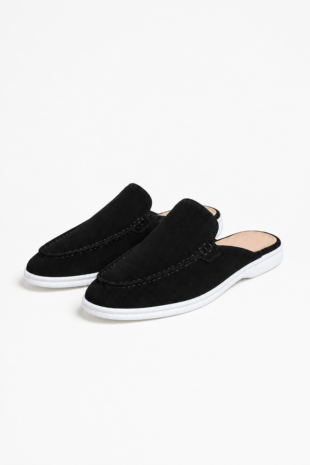 Mule Loafer til Mænd i Sort - Komfortabel Slip-On Sko med Åben Hæl - - Sko - Valmont Wear