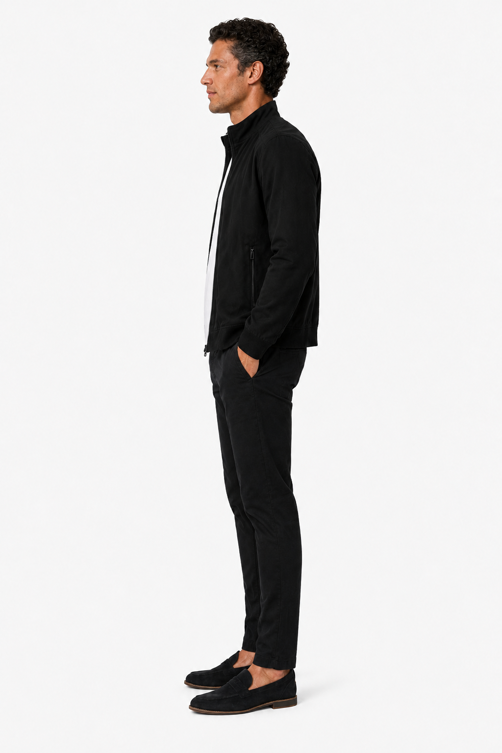 Herre Bomberjakke Sort | Klassisk Regular Fit Jakke i Premium Kvalitet - - Bomberjakke - Valmont Wear