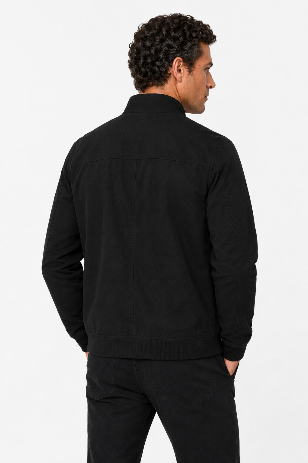 Herre Bomberjakke Sort | Klassisk Regular Fit Jakke i Premium Kvalitet - - Bomberjakke - Valmont Wear