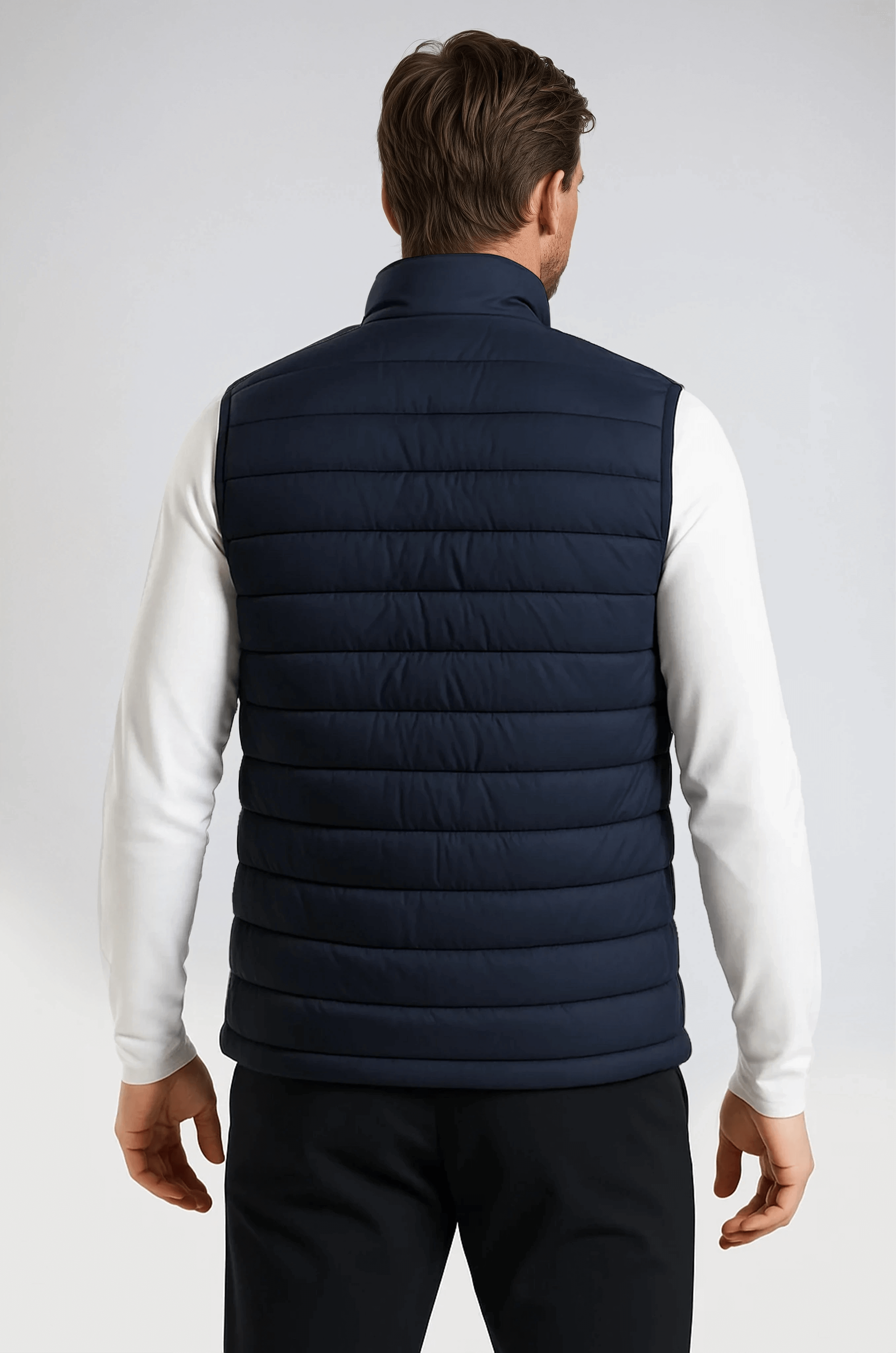 Premium Herre Marineblå Puffervest - - Puffer Vest - Valmont Wear