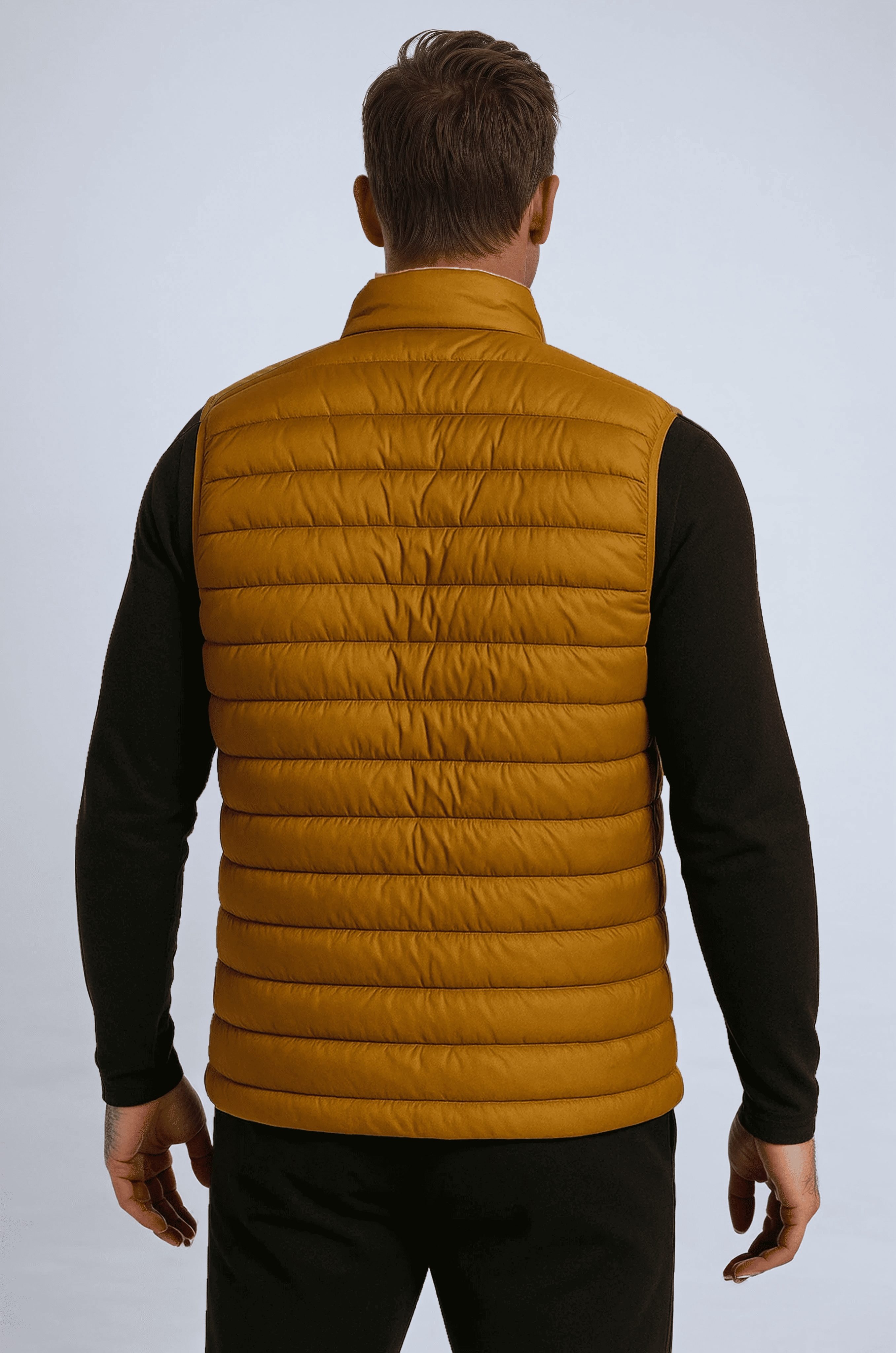 Premium Herre Gurkemeje Puffervest - - Puffer Vest - Valmont Wear