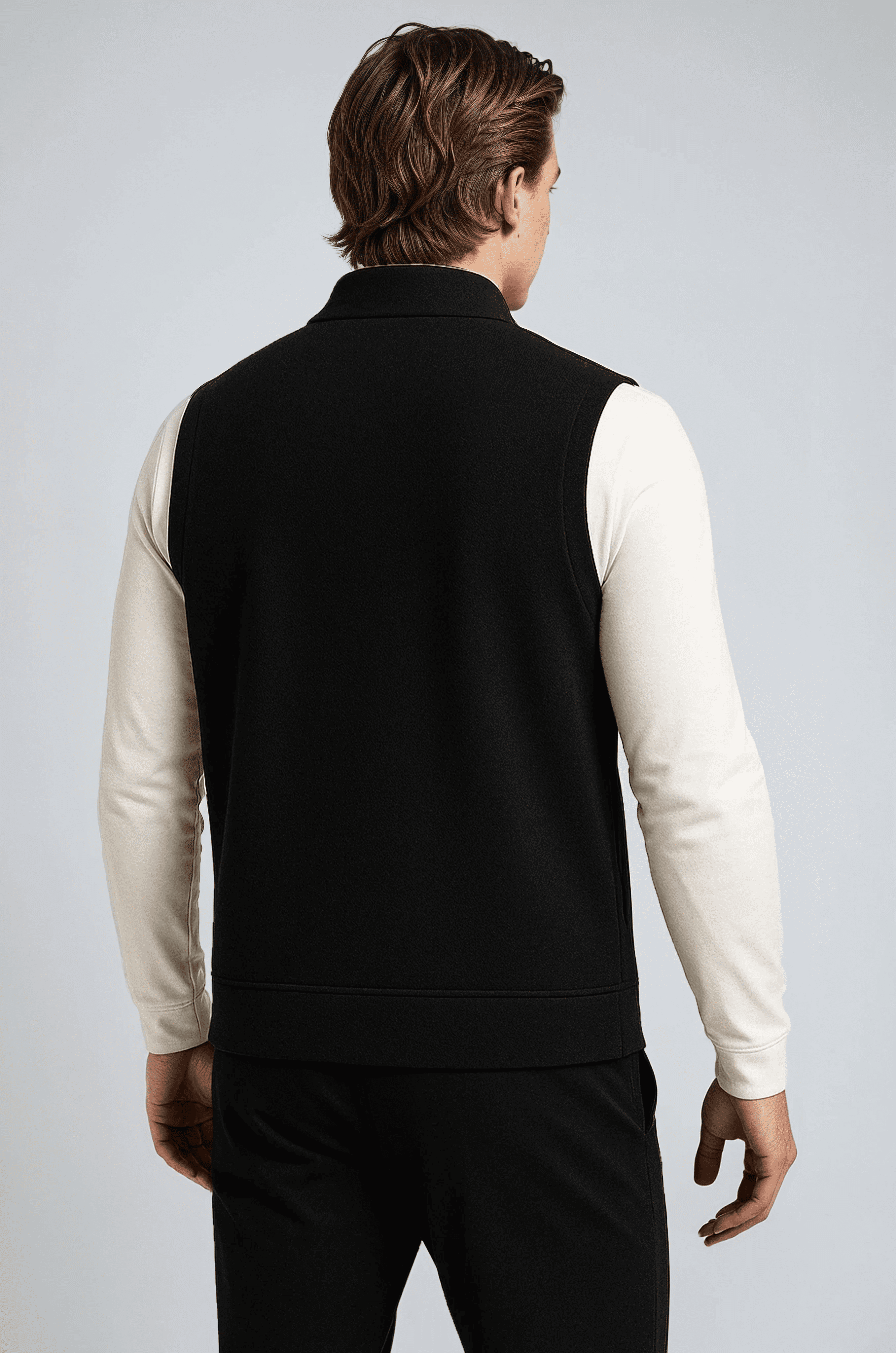 Klassisk Sort Strikket Ærmeløs Vest - - Veste - Valmont Wear