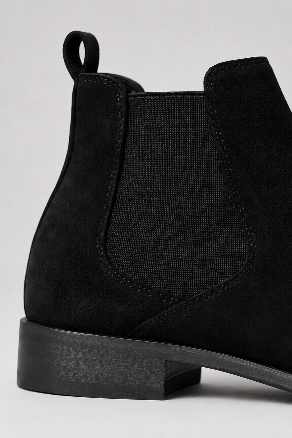 Men's Black Suede Chelsea Boots – Classic Slip-On Boots for Everyday & Parties