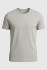 T-Shirt til Mænd - Grå - Uld - Slim Fit - Grå - Herre T-shirts - Valmont Wear