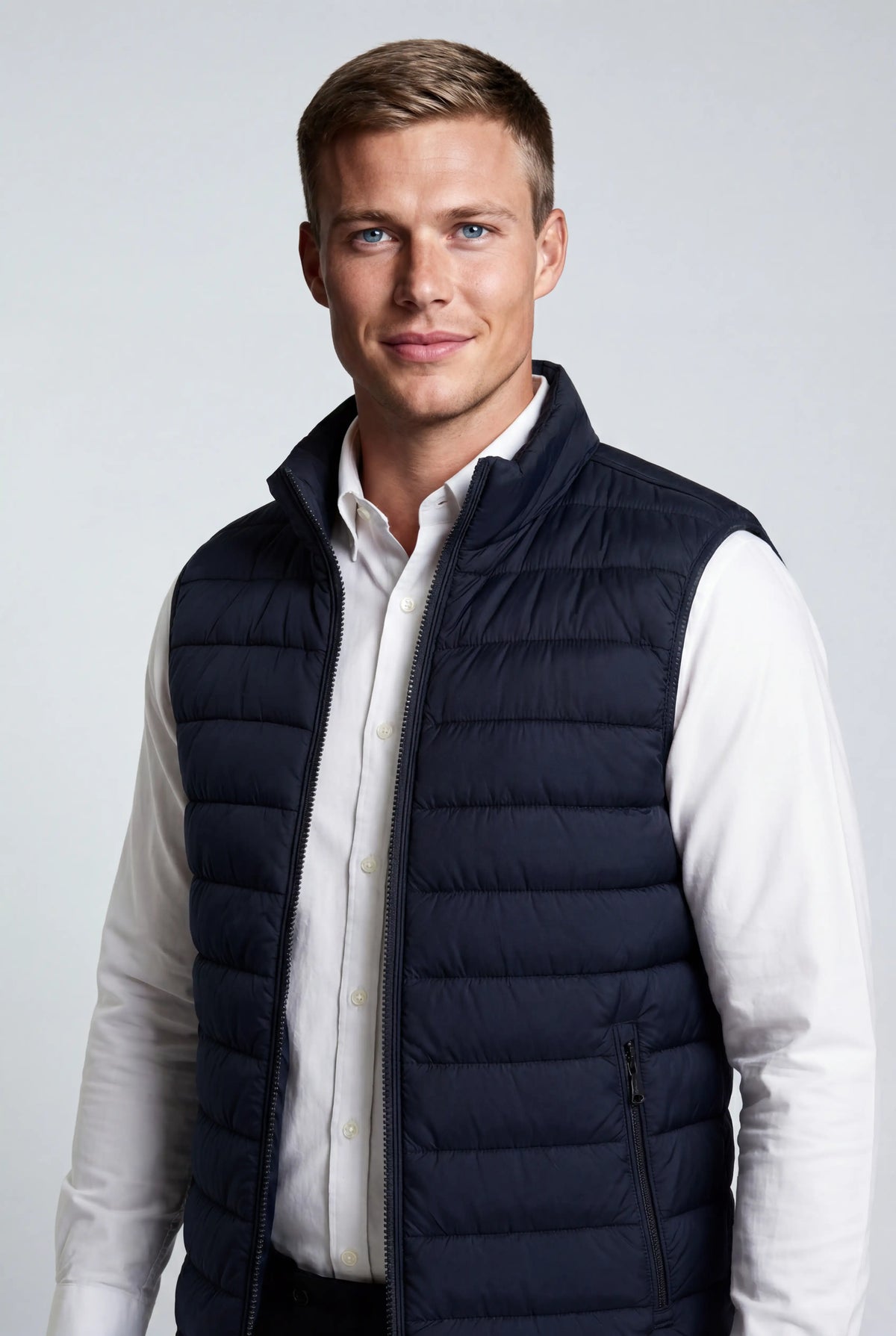 Premium Herre Marineblå Puffervest - Puffer Vest - Valmont Wear