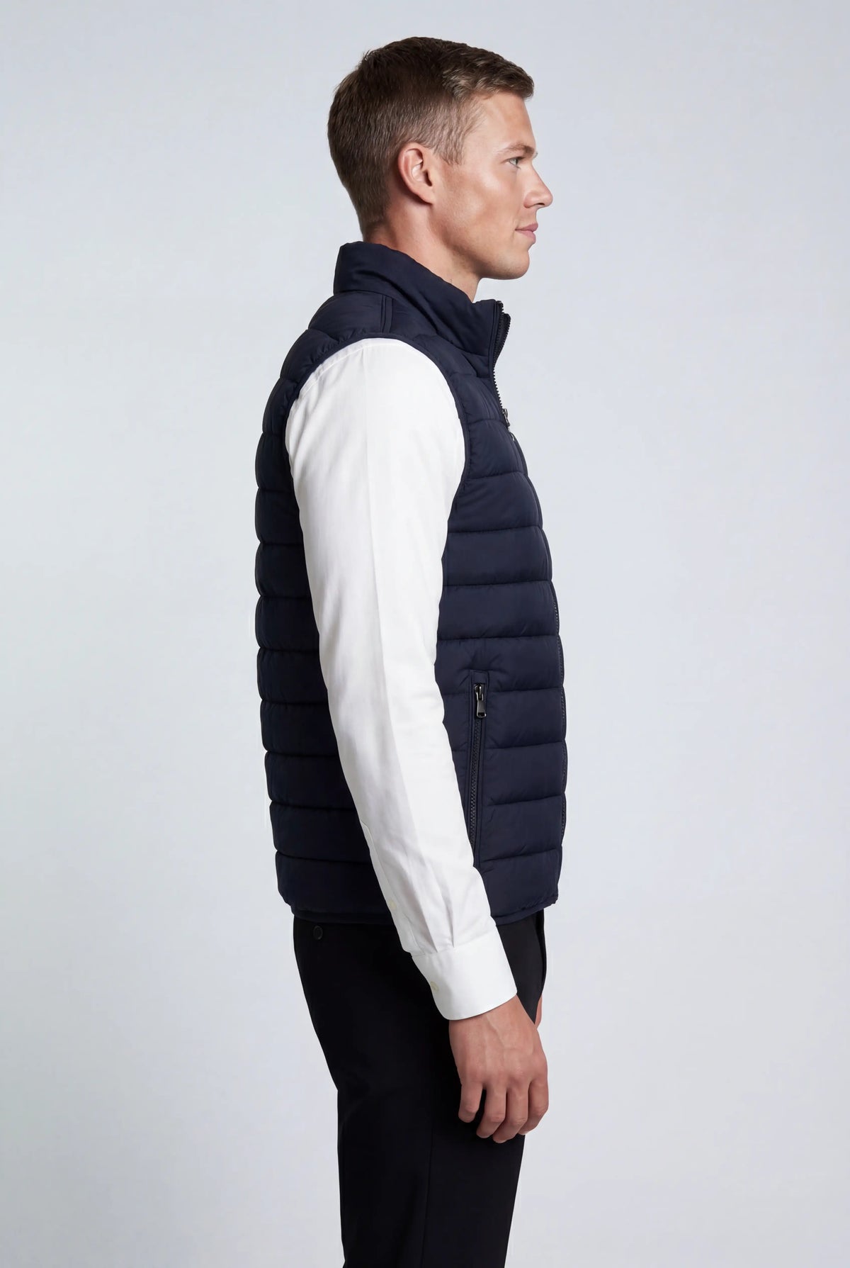 Premium Herre Marineblå Puffervest - Puffer Vest - Valmont Wear