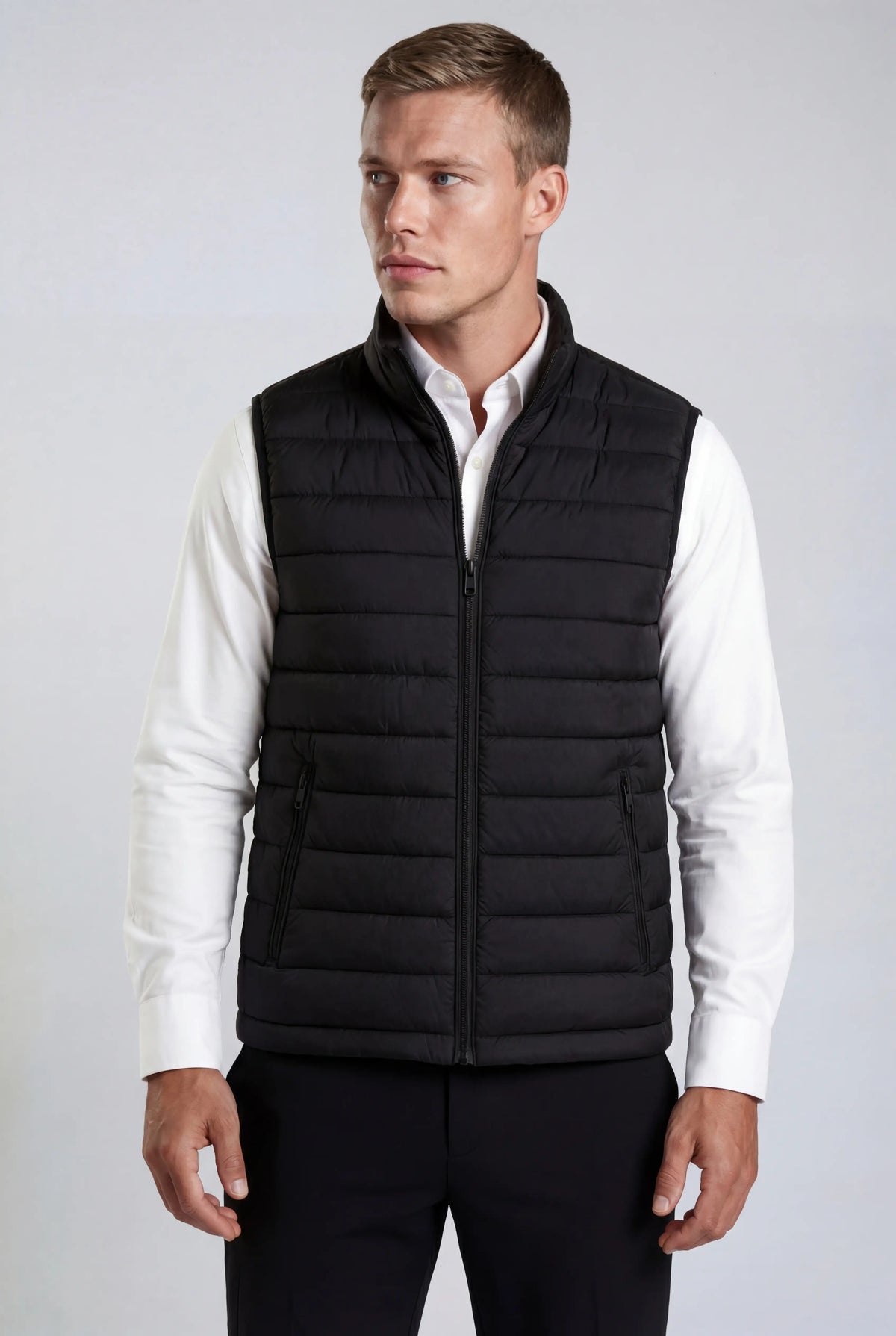 Premium Herre Sort Puffervest - Puffer Vest - Valmont Wear
