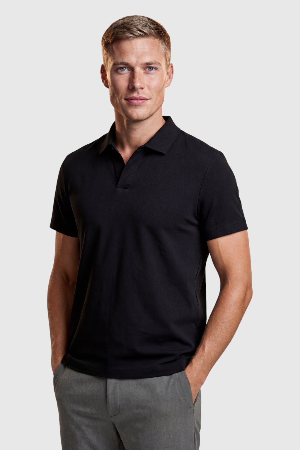 Polo Shirt Mænd i Teknisk Stof Slank Fit