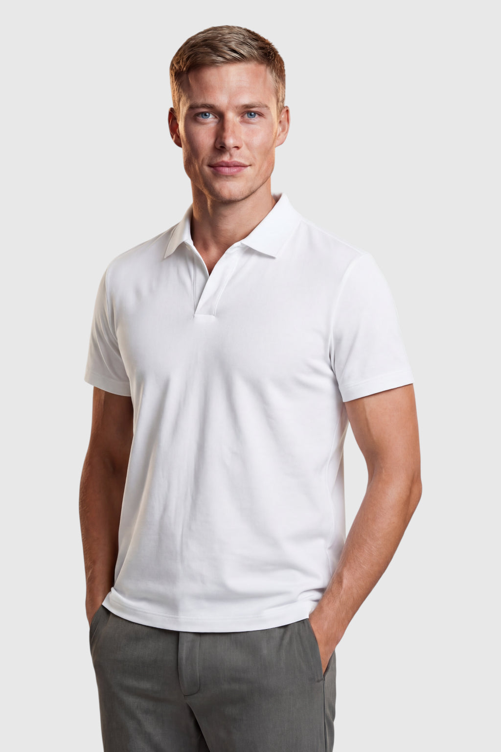 Polo Shirt Mænd i Teknisk Stof Slank Fit