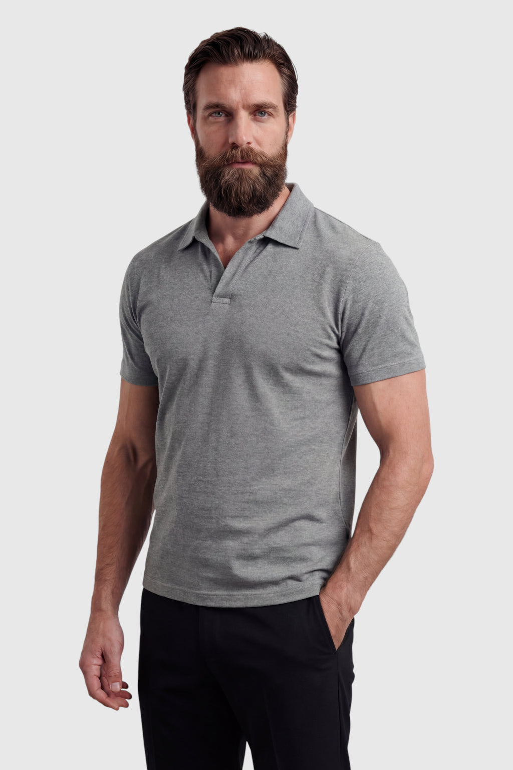 Polo Shirt Mænd i Teknisk Stof Slank Fit