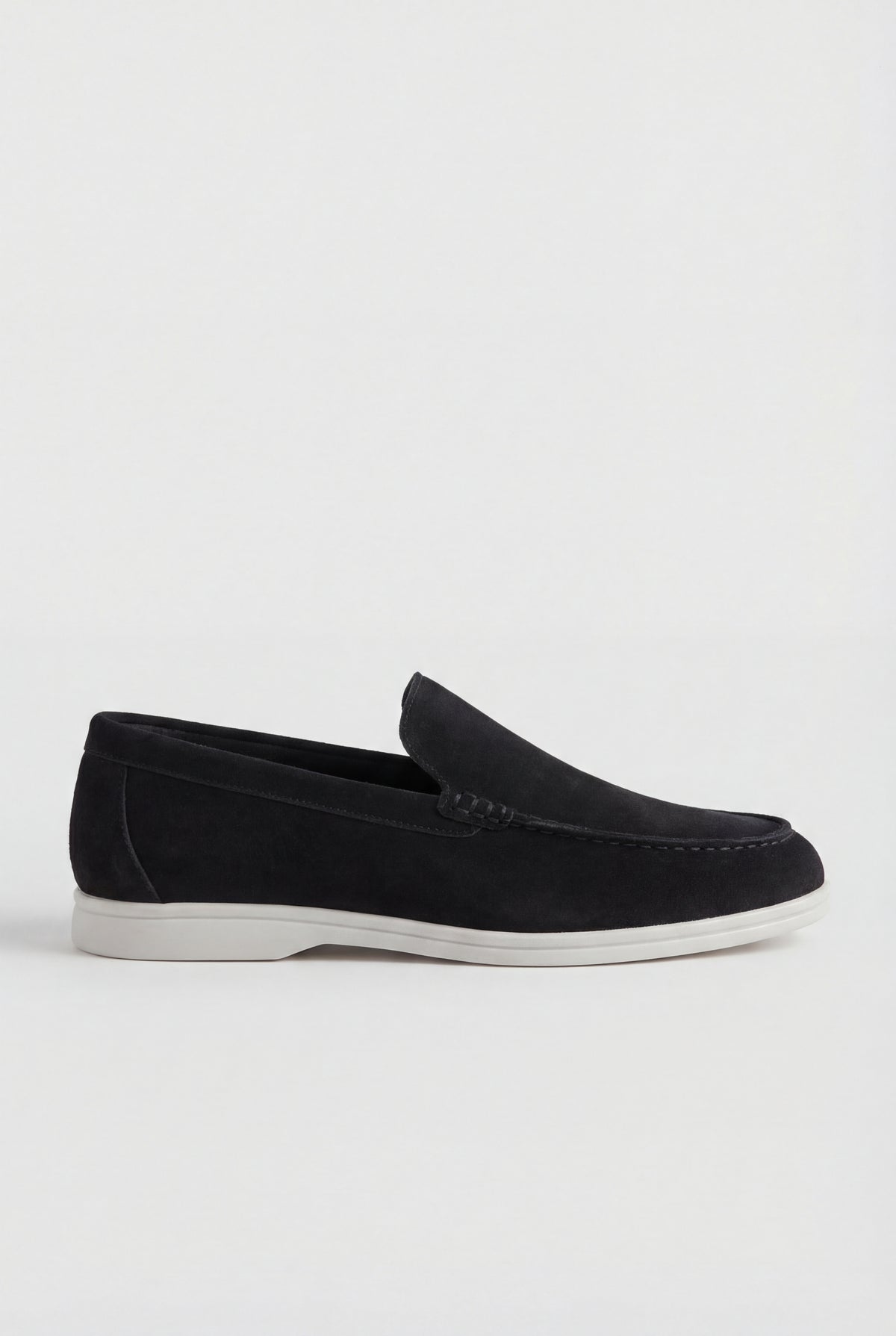 Casual Herre Loafers Slip-On - Sort PU med Ruskindslook - Sort - Loafers - Valmont Wear