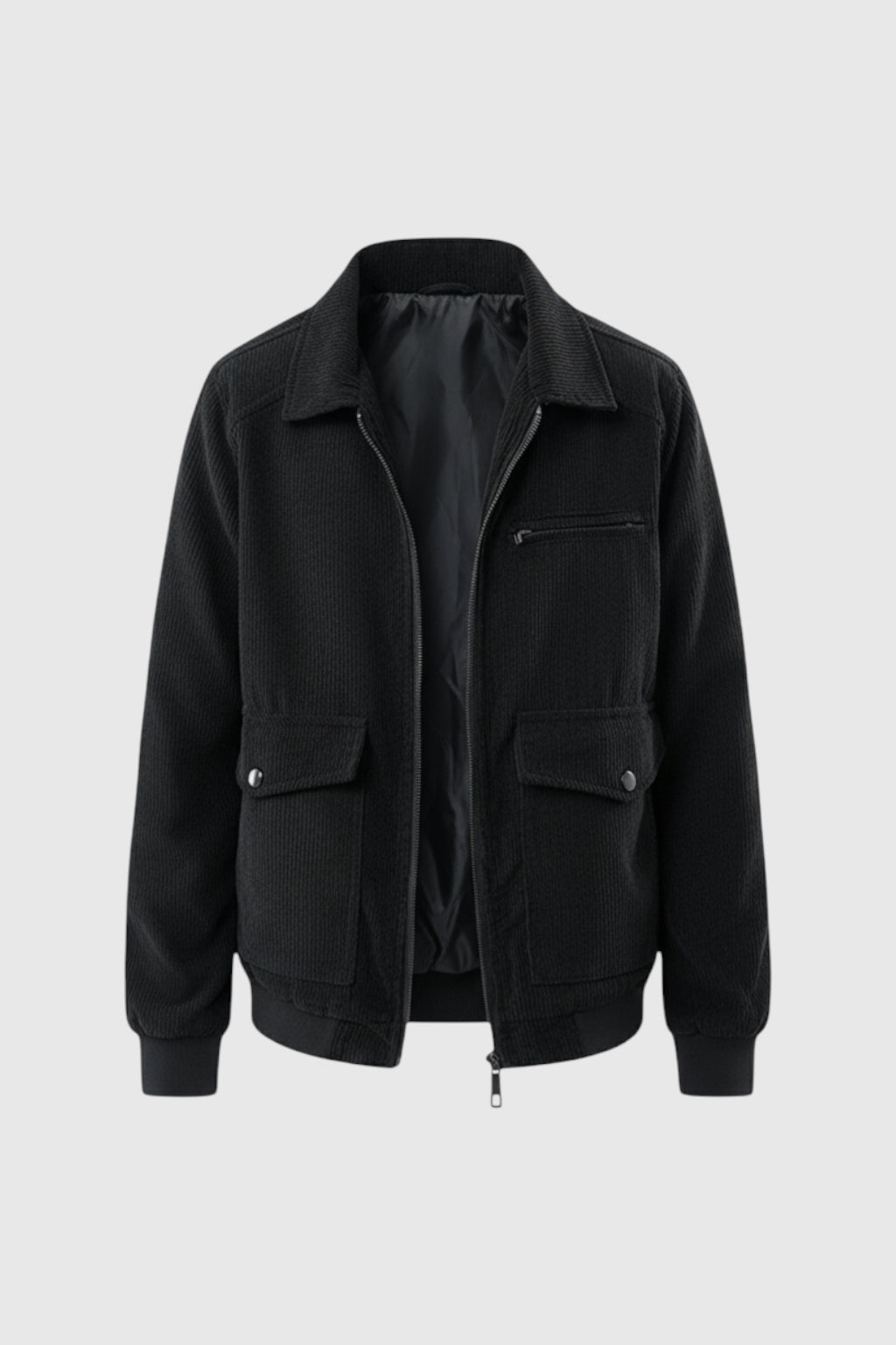 Herre Corduroy Jakke - Sort - - Jakker - Valmont Wear