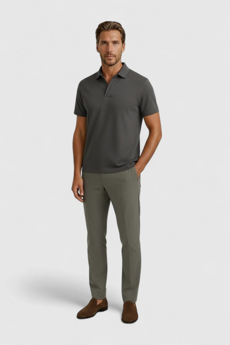 Polo Shirt Mænd i Teknisk Stof Slank Fit - - Polo skjorter - Valmont Wear