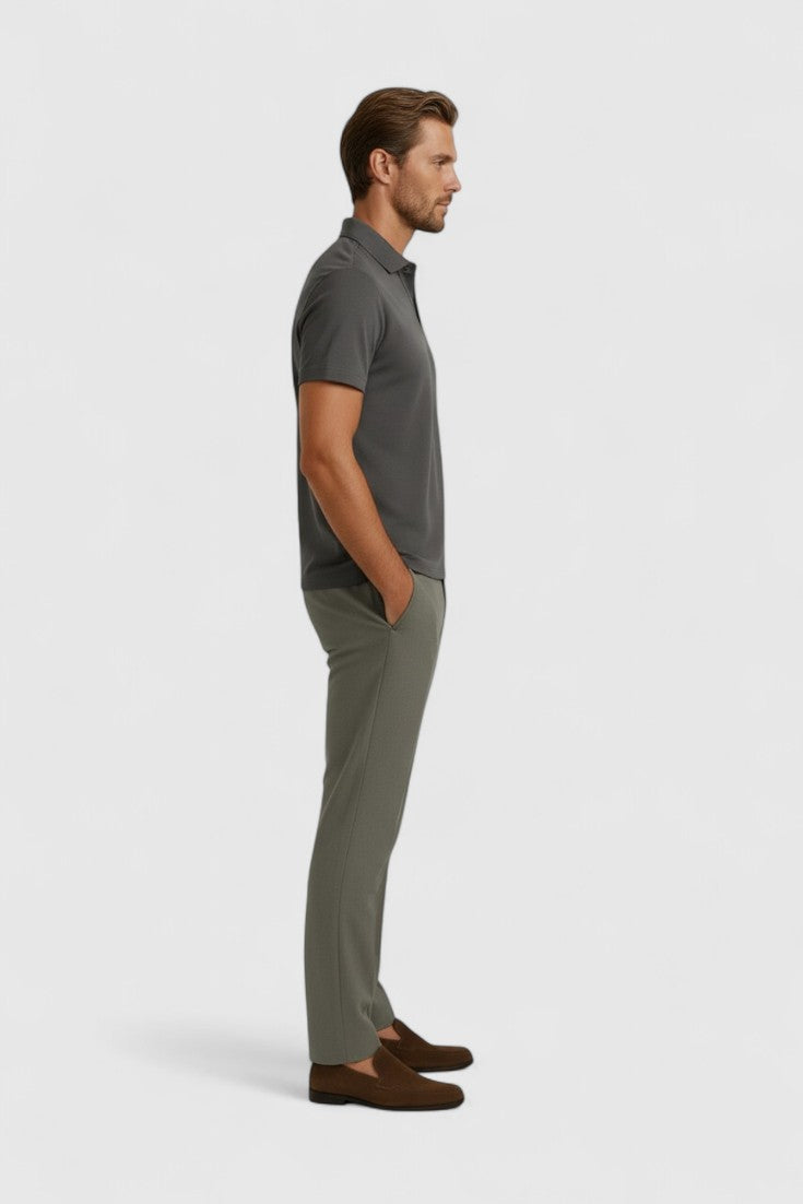 Polo Shirt Mænd i Teknisk Stof Slank Fit - - Polo skjorter - Valmont Wear