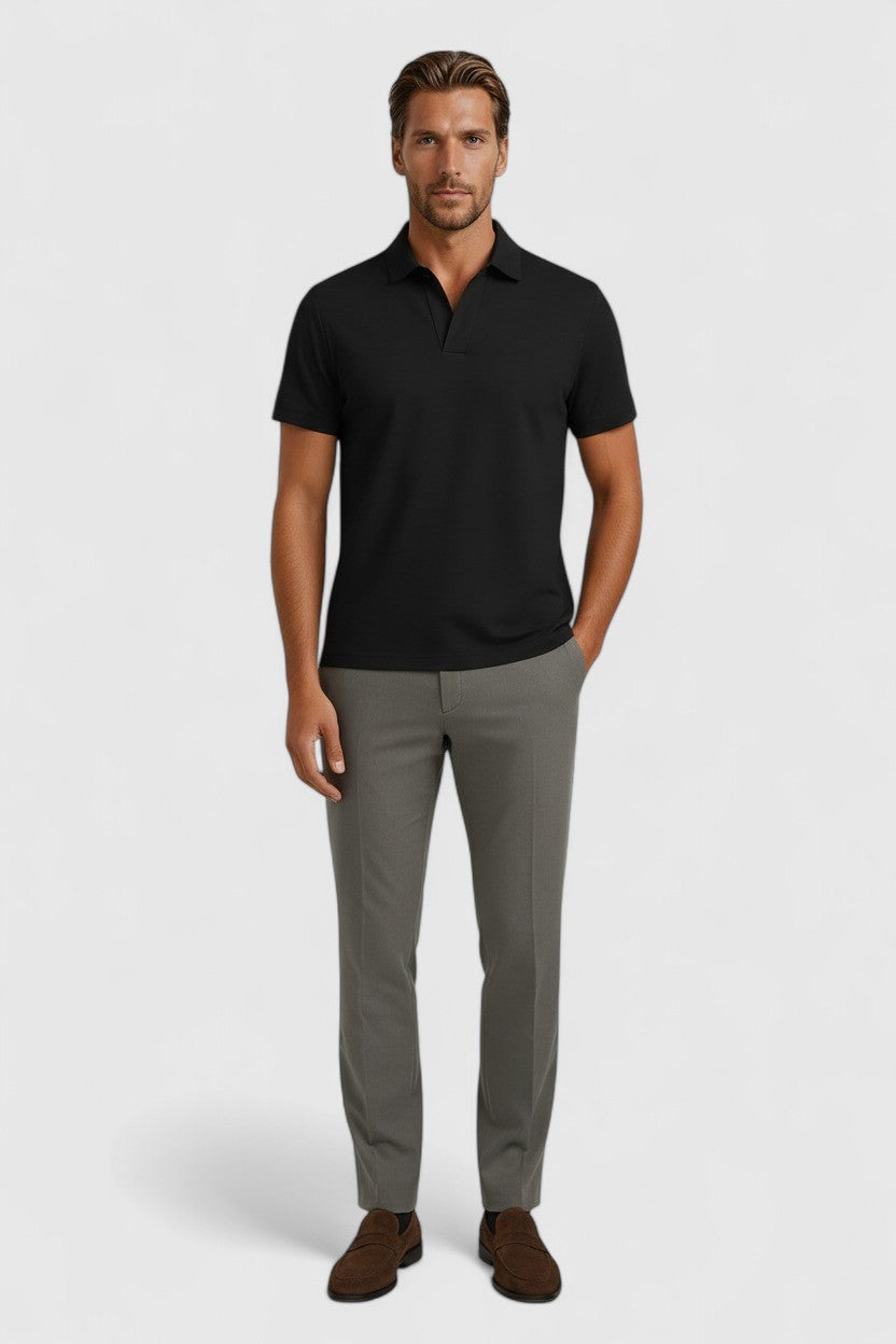Polo Shirt Mænd i Teknisk Stof Slank Fit - - Polo skjorter - Valmont Wear