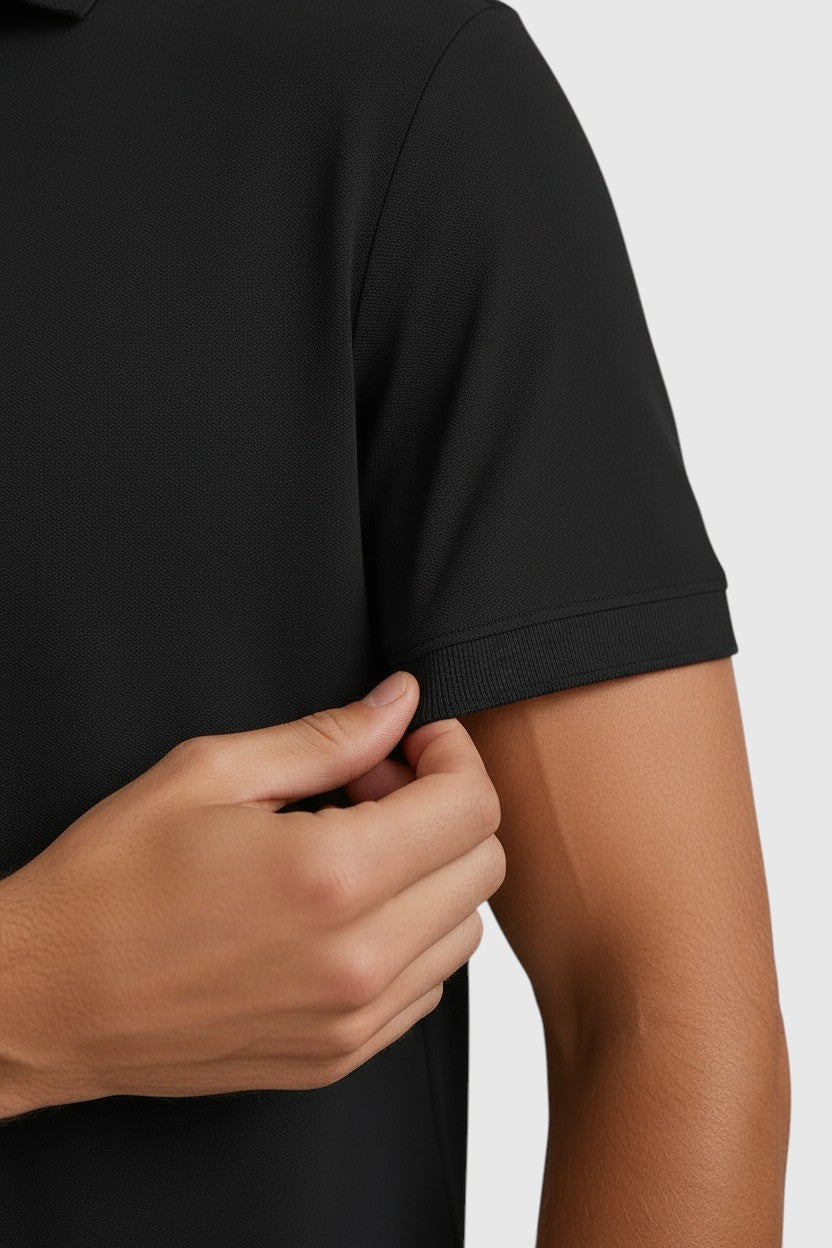 Polo Shirt Mænd i Teknisk Stof Slank Fit - - Polo skjorter - Valmont Wear