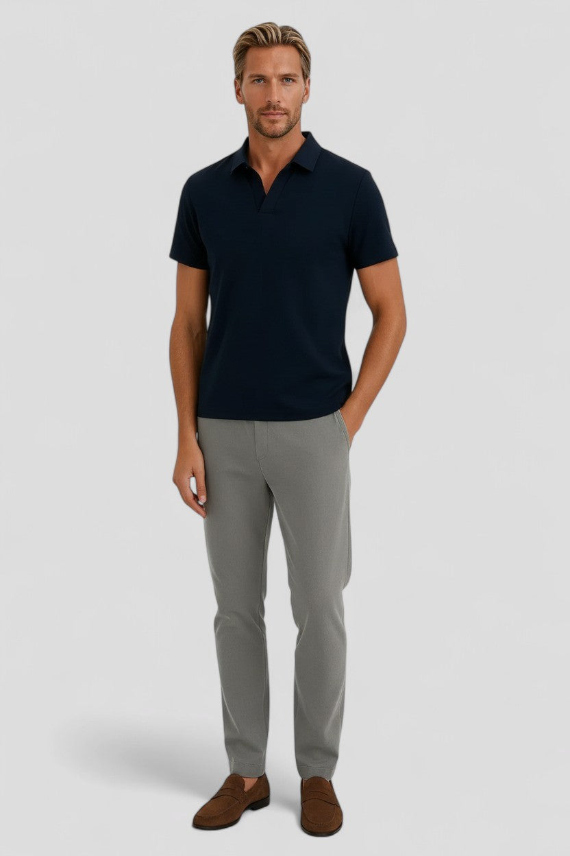 Polo Shirt Mænd i Teknisk Stof Slank Fit - - Polo skjorter - Valmont Wear