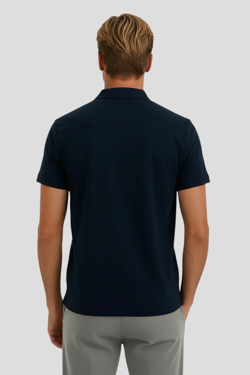 Polo Shirt Mænd i Teknisk Stof Slank Fit - - Polo skjorter - Valmont Wear