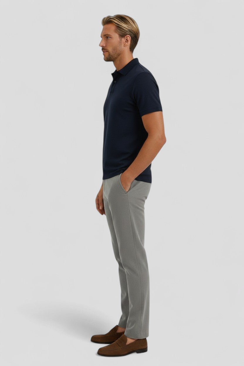 Polo Shirt Mænd i Teknisk Stof Slank Fit - - Polo skjorter - Valmont Wear