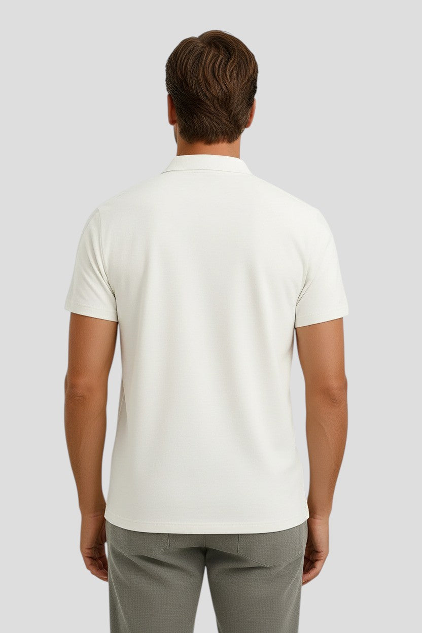 Polo Shirt Mænd i Teknisk Stof Slank Fit - - Polo skjorter - Valmont Wear