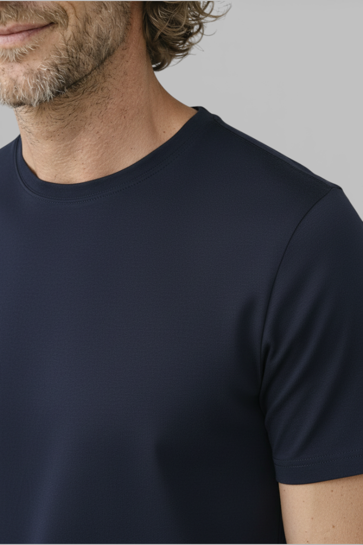 Herre Slim-Fit T-Shirt i Marineblå