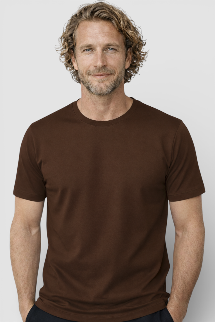 Herre Slim-Fit T-Shirt i Høj Kvalitet Bomuld