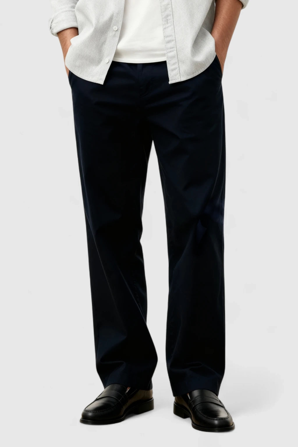Herre Chinos i Navy Blå - Løs Pasform - Marineblå - Chinos - Valmont Wear