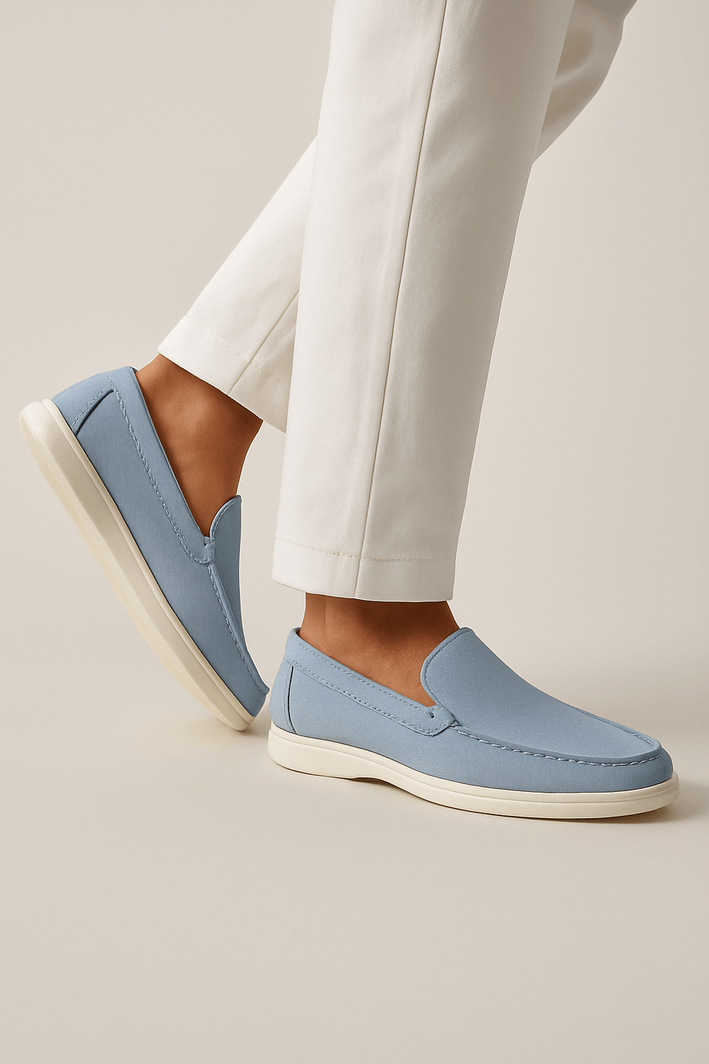 Casual Herreloafers – Lyseblå - - Loafers - Valmont Wear
