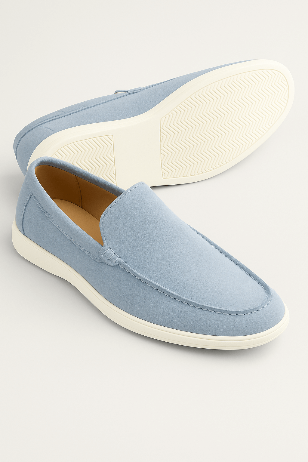 Casual Herreloafers – Lyseblå - - Loafers - Valmont Wear